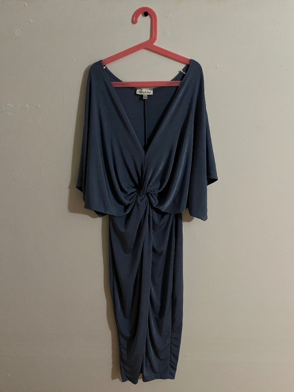 Slinky Blue Center Twist Cocktail Dress by Lovely Day | size L